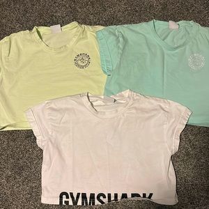 Gym shark cut off tees
